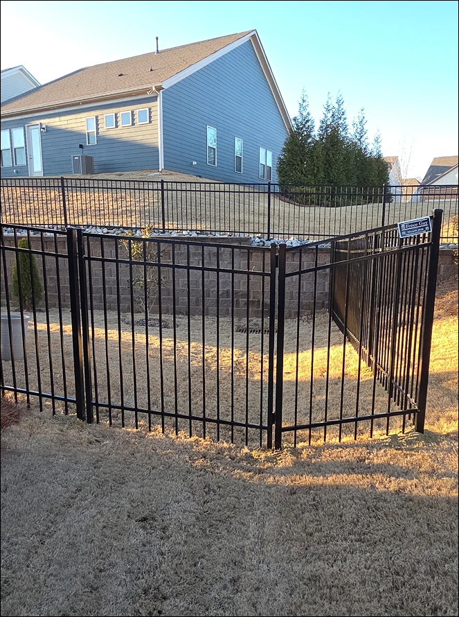 Black aluminum fence